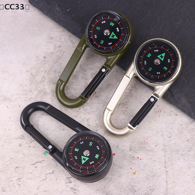Mini-Kompass-Karabiner-Schlüsselanhänger, Zinklegierung, Unisex - Bild 1