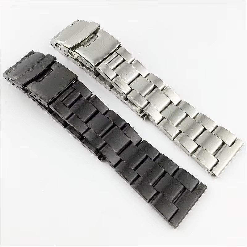 Zhangeer Uhrenarmband Edelstahl, Schwarz, Faltschließe, Unisex - Bild 3