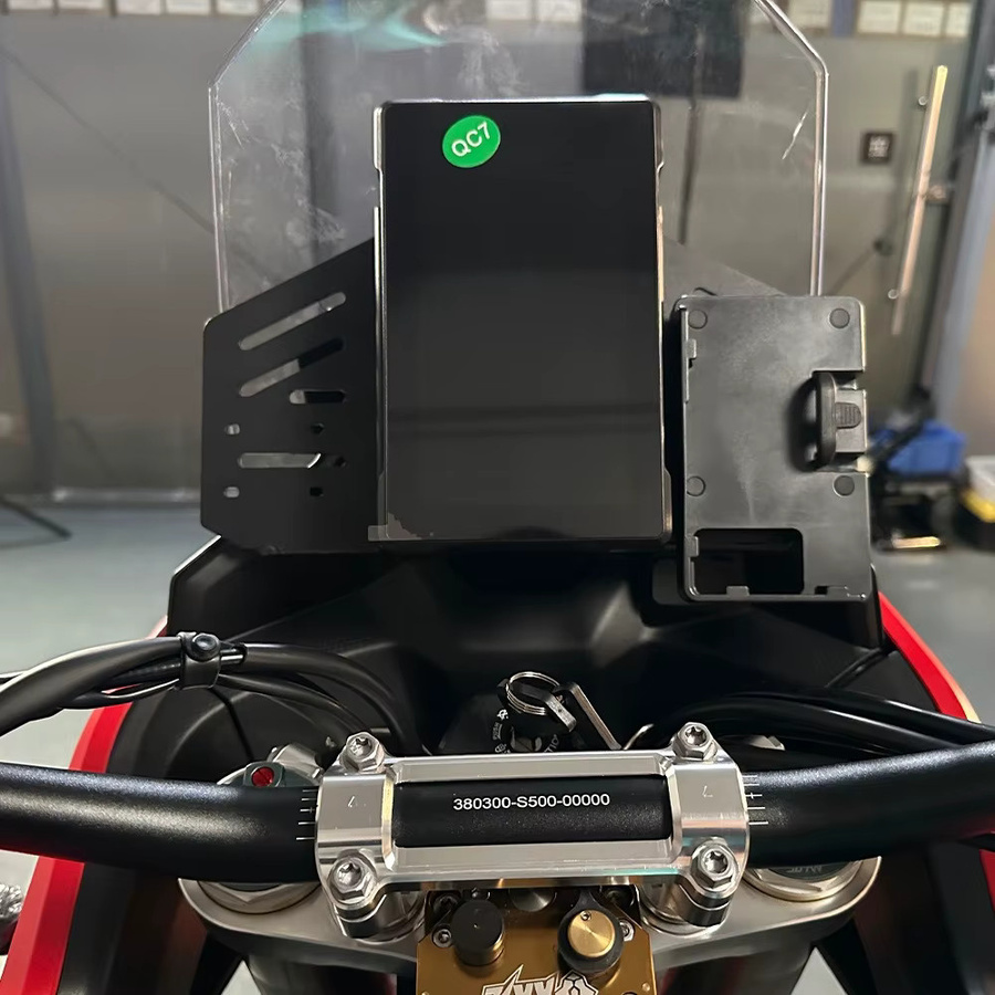 Aluminium Handy und GPS Navigationshalterung für KOVE 800X 800R Rally Motorrad in Schwarz - Bild 3