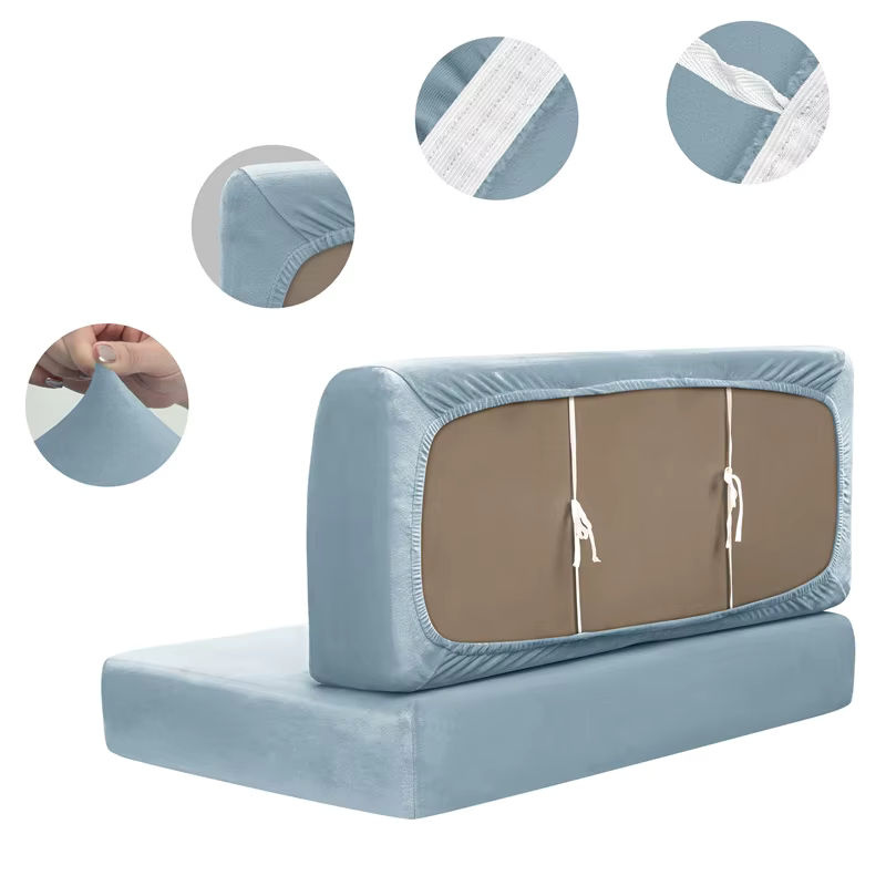 Yupartex 2er-Set Samt Sofa Bezüge elastisch und staubabweisend für Wohnmobile und Autos - Bild 3