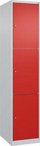 C+P Schließfachschrank Classic PLUS mit 1 Abteil in Lichtgrau und Verkehrsrot, H x B x T: 185 x 40 x 50 cm - Bild 1