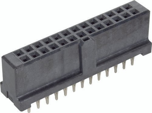 HARTING Federleiste 09195267829 aus Messing in Schwarz mit 2 Reihen - Bild 1