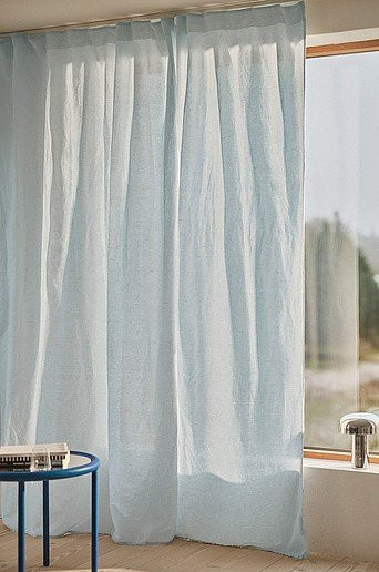 Jotex Vorhang LINA Leinen-Mix in Blau und Weiß, extra breit, Höhe: 270 cm - Bild 1