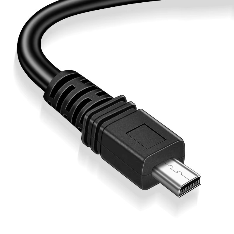 edekoy UC-E6 Mini USB Datenkabel 8 Pin für Nikon Coolpix, Fuji, Panasonic, Olympus und Sony in Schwarz - Bild 2