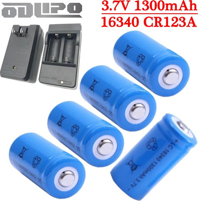 GAOLAG CR123A Li-Ionen Akku 3,7V 1300mAh in Blau für Laserpointer, LED-Licht und Taschenlampen - Bild 1