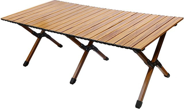 YOUQI Low Outdoor Camping Egg Roll Tisch, faltbarer Picknicktisch für Strand und Camping, rechteckig