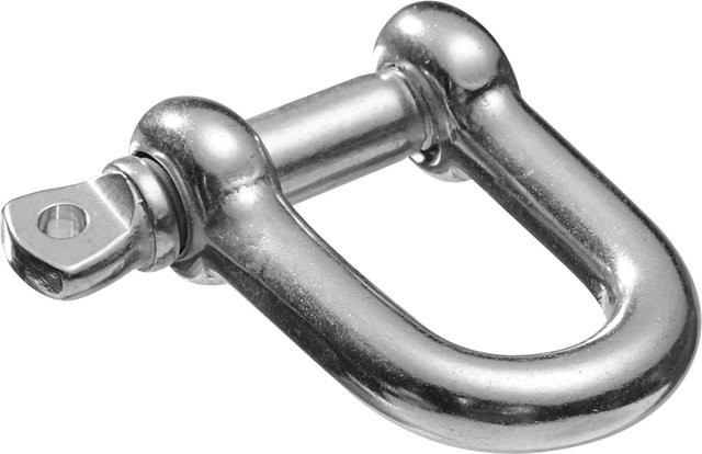 D-Schäkel aus Edelstahl in Silber, Durchmesser: 60,0 mm - Bild 1