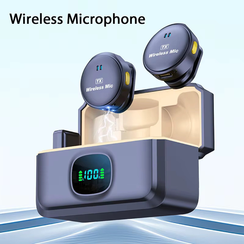 AyeBeau Dual-Funk-Lavalier-Mikrofon Set mit Ansteckmikrofon für iPhone, Android und PC, Schwarz, USB-C - Bild 4