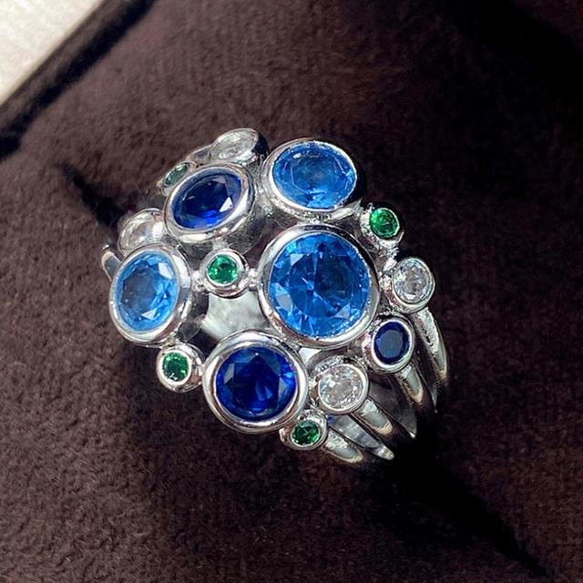 Wucifang Jewelry Fingerring, bunter Kristall, Damen - Bild 1