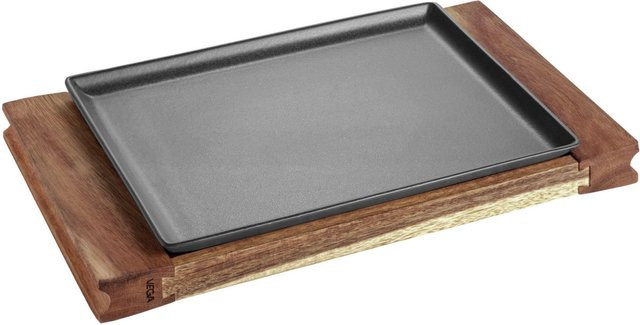 VEGA Servierbrett Aria Masca aus Akazie in Braun und Schwarz, rechteckig, L: 90 cm, B: 53,4 cm, H: 2,8 cm - Bild 1