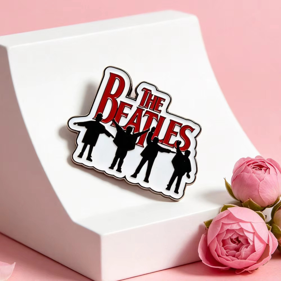 The Beatles Emaille-Pin, Klassische Band-Silhouette, Anstecknadel, Unisex - Bild 2