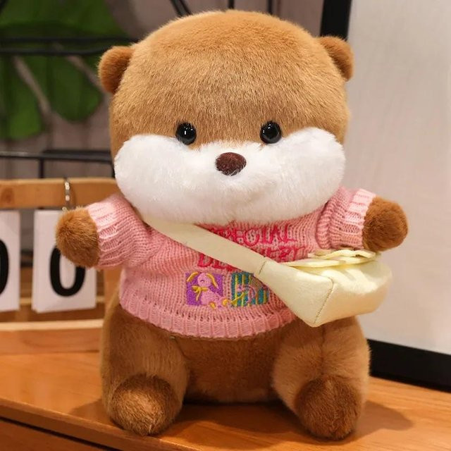 Kidsly Otter mit Pullover, Plüschpuppe, 25cm, ab 14 Jahren - Bild 1