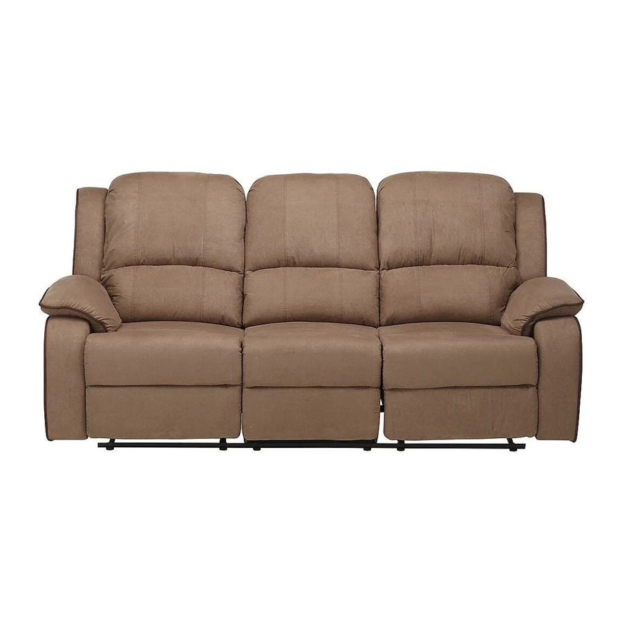 Relaxsofa Hernani von Vente-unique in Taupe aus Microfaser mit 210 cm Breite - Bild 2