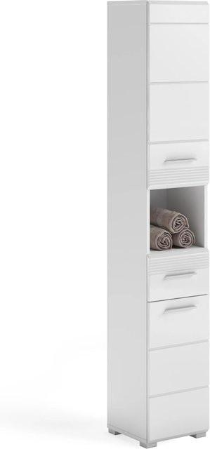 xonox.home Hochschrank Linus modern in Braun, B/T/H: 30 x 31 x 182 cm - Bild 1