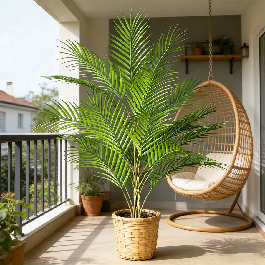 Künstliche Monstera-Palmenpflanze von Kmitang in Grün, Höhe: 50-88 cm - Bild 2