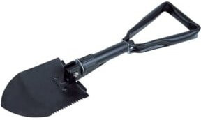 Berger & Schröter Klappspaten mit Hacke in Schwarz aus Metall, Blattmaß: 250 x 150 mm, Gewicht: 980 g - Bild 1