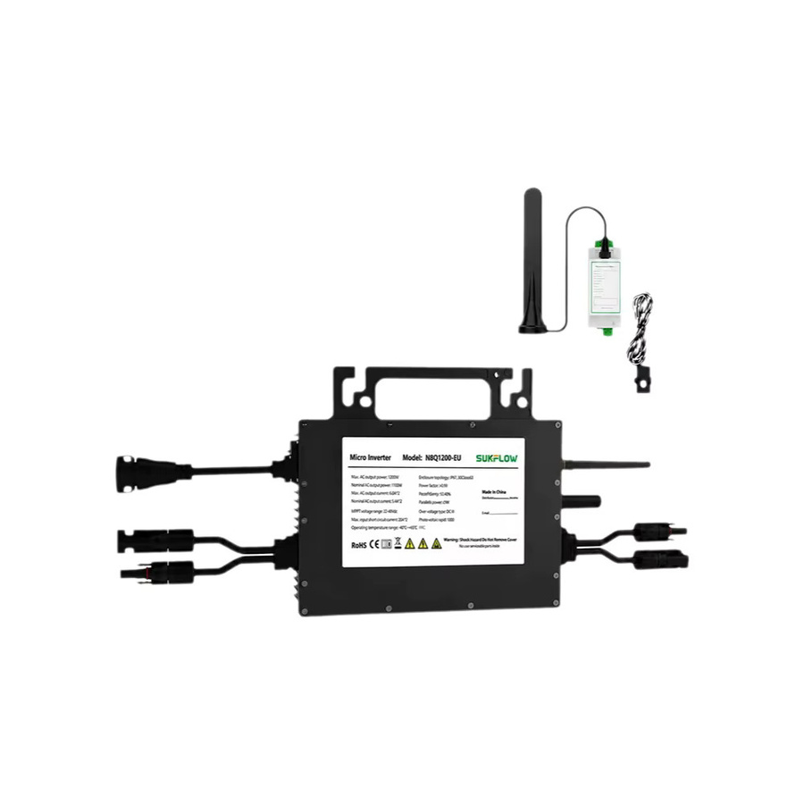 SUKFLOW Zero Expert Netzgekoppelter Mikrowechselrichter 1200W in Schwarz mit WLAN, Bluetooth und MPPT für dein Heimenergiesparsystem inklusive 5m AC-Kabel - Bild 5