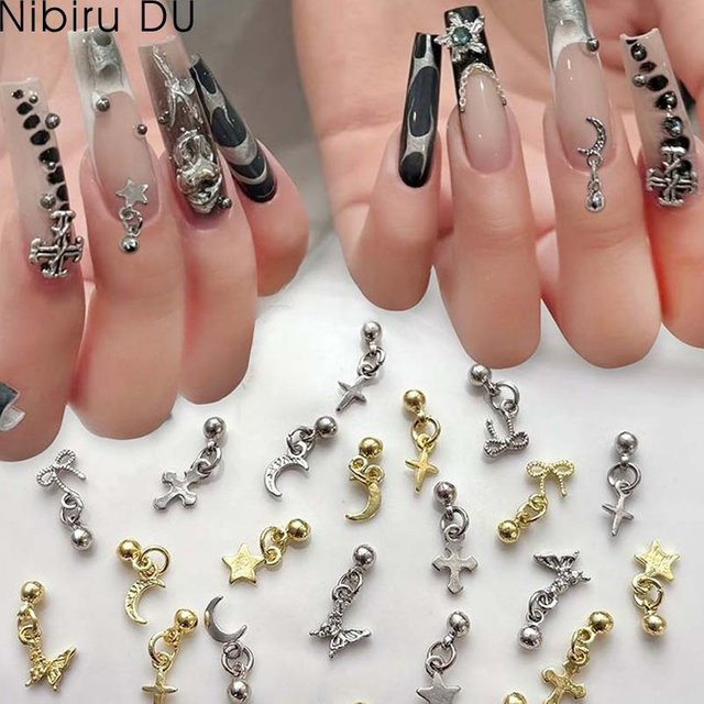 Nibiru DU Nail Art Charms, Metallic, 12 Stück - Bild 1