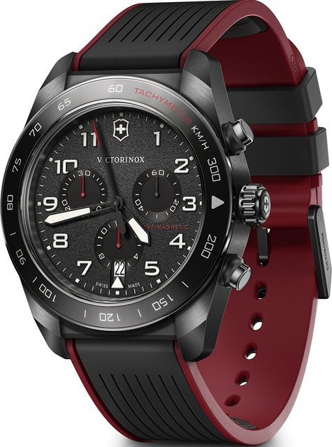 Victorinox Chronograph, Quarz, Edelstahl, 42 mm, Schwarz, Herren - Bild 1