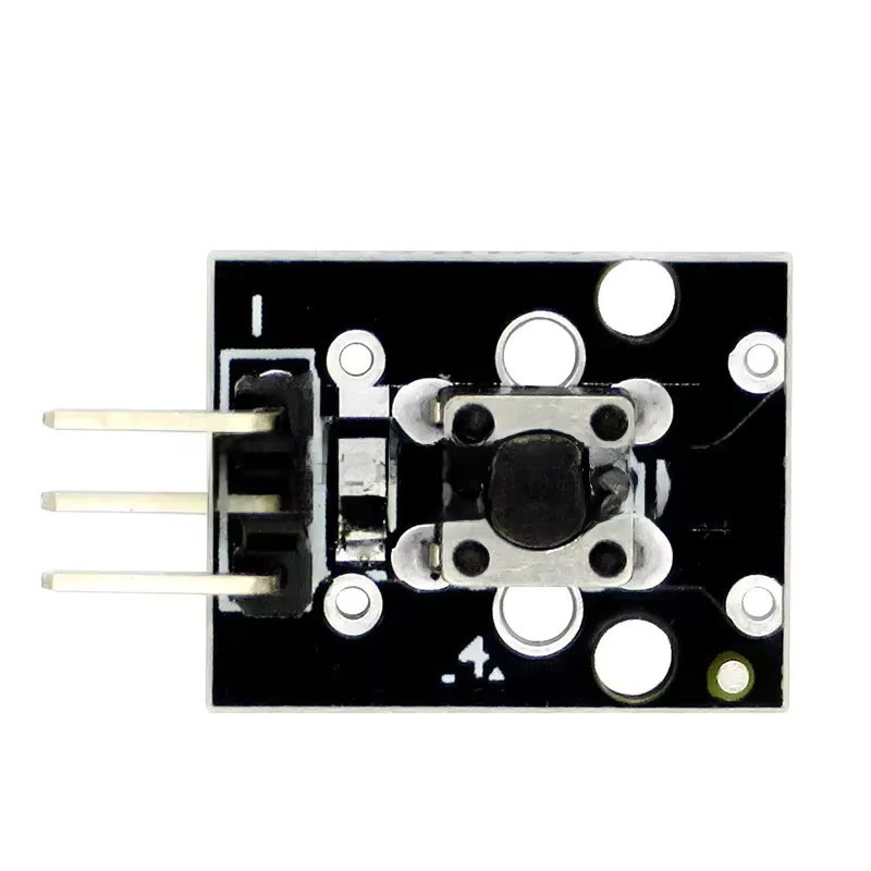 10er Set KY-004 3-Pin Taster Schalter Sensor Modul für Arduino DIY Starter Kit in Schwarz, Maße: 6 x 6 x 0,5 cm - Bild 3