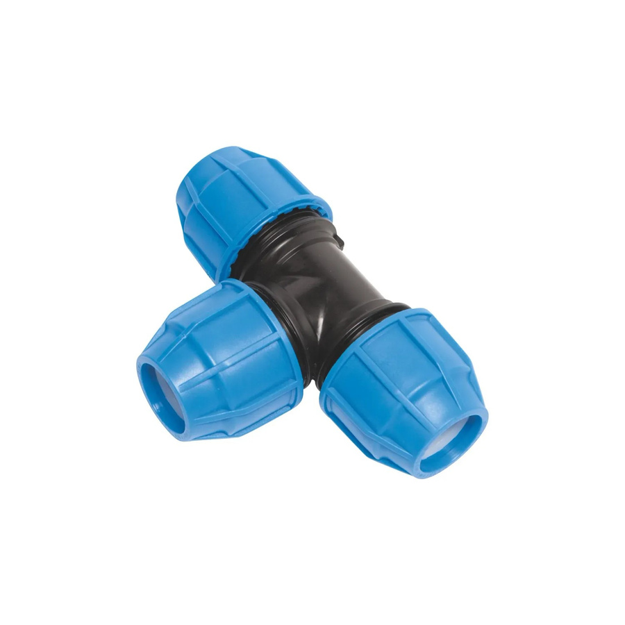 LUX-TOOLS T-Stück für PE-Rohre aus Kunststoff, Blau, Durchmesser: 32 mm - Bild 2