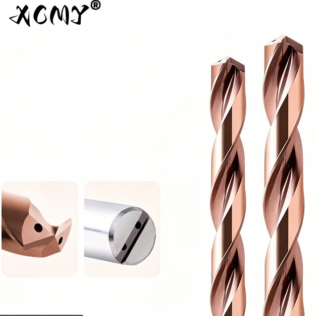XCMY Edelstahlbohrer mit interner Kühlung in Silber für effizientes Metallstanzen - Bild 1