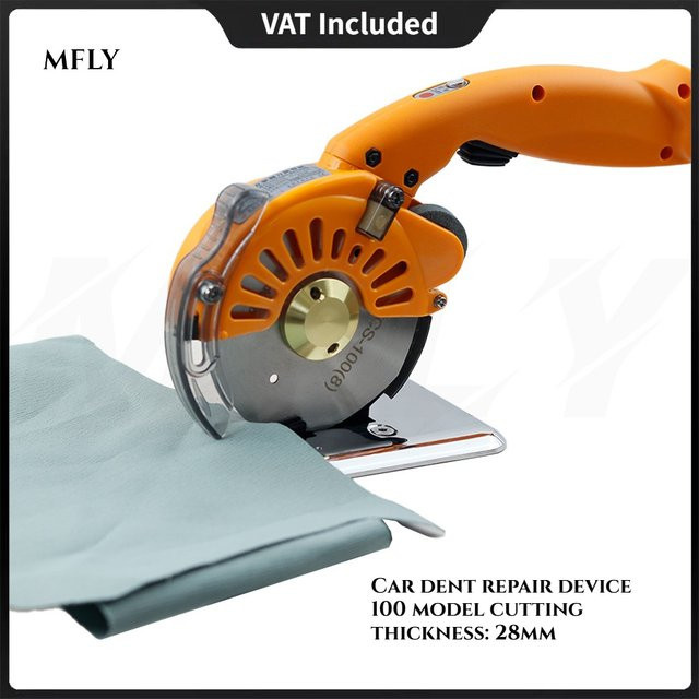 XMSJ Elektrische Kreismesser-Schneidemaschine Servo 100 in Orange mit Direktantrieb als tragbare Stoffschneidemaschine für Profis - Bild 1