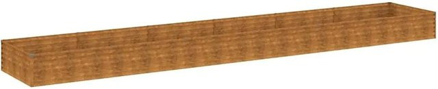 DELUKE Hochbeet AKSEL aus Cortenstahl in Braun, Metall-Pflanzenbeet für Gemüse und Blumen, B/T/H: 579 x 100 x 36 cm - Bild 1