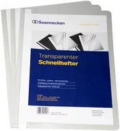 Soennecken Schnellhefter DIN A4 aus Kunststoff, 10er Pack, transparent und grau - Bild 1