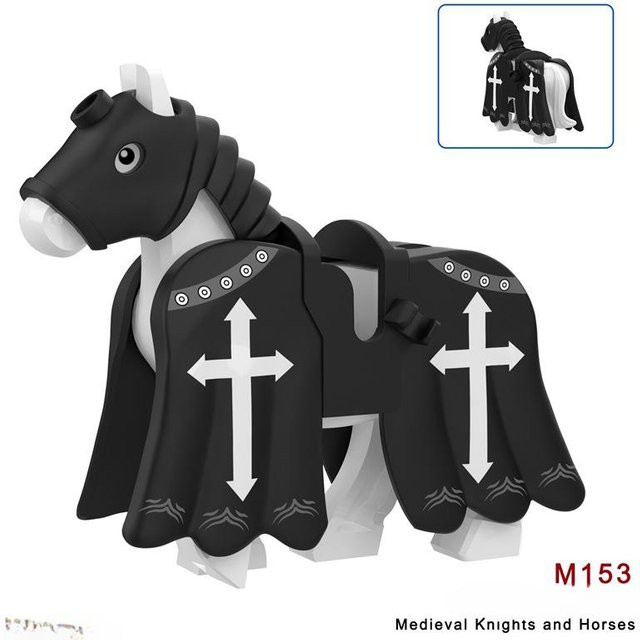 BELA Mittelalterlicher Ritter Kriegspferd Baupuppe, Bausteine, ab 6 Jahren - Bild 1