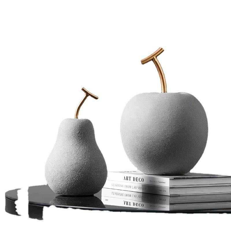Nordische Keramik-Fruchtornamente Birne in modernem Design für deine Dekoration, Höhe: 15,0 cm, Breite: 11,0 cm - Bild 2