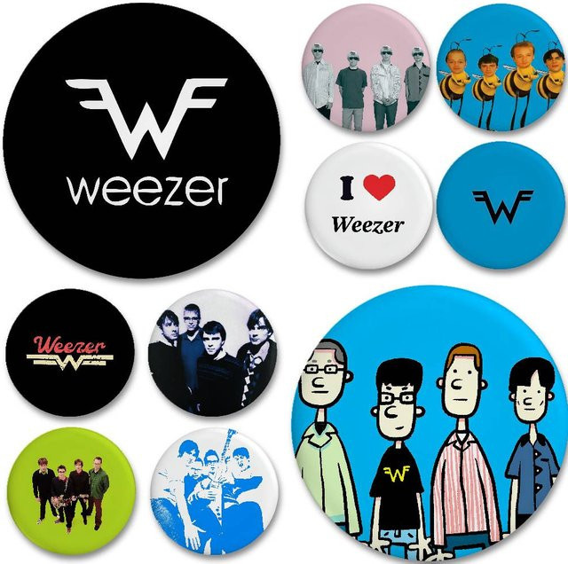 W-Weezer Pin Brosche, Weißblech, Metall - Bild 1