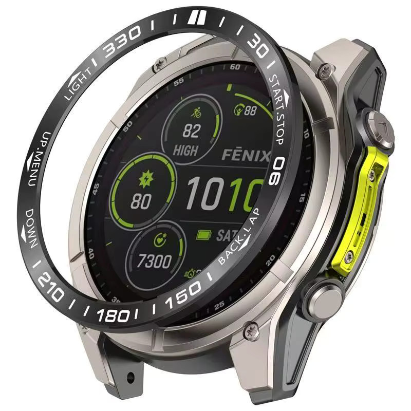 Metallrahmenring für Garmin Fenix 8, Edelstahl, Silber, Unisex - Bild 3