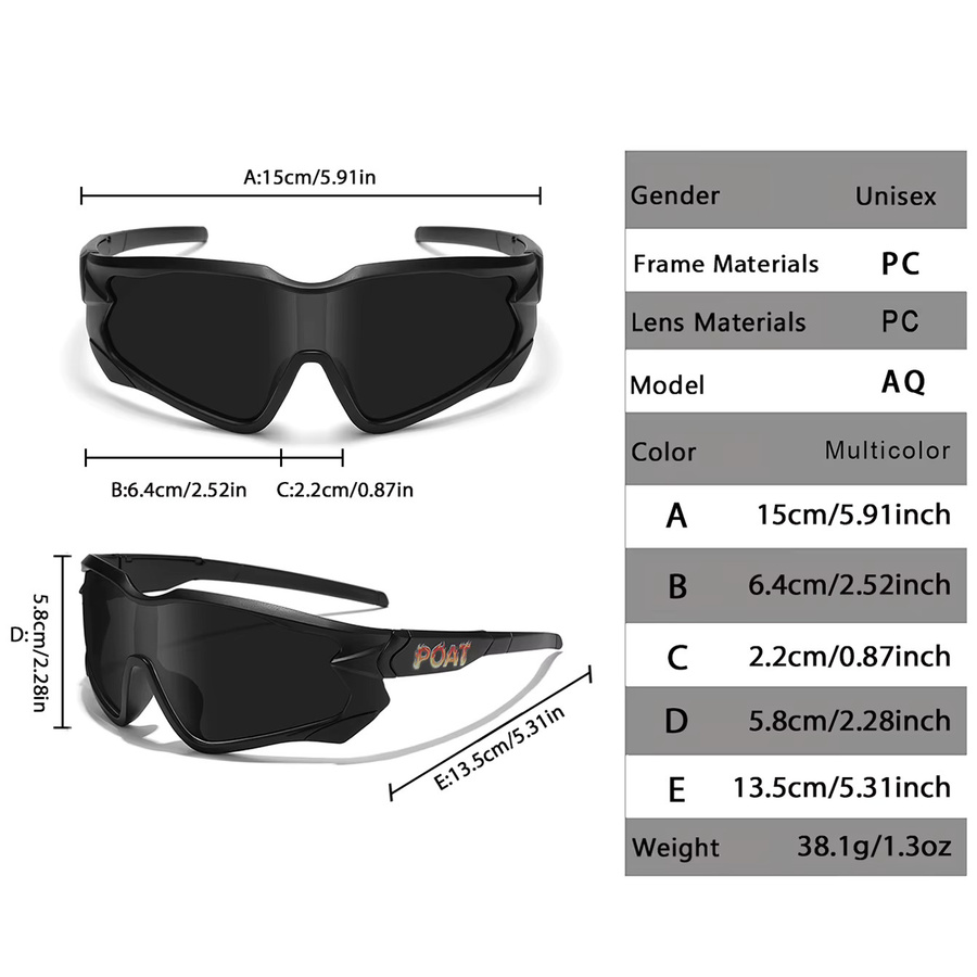 POAT Sportsonnenbrille, Vollrand, Unisex, Kunststoff, Photochrome - Bild 2