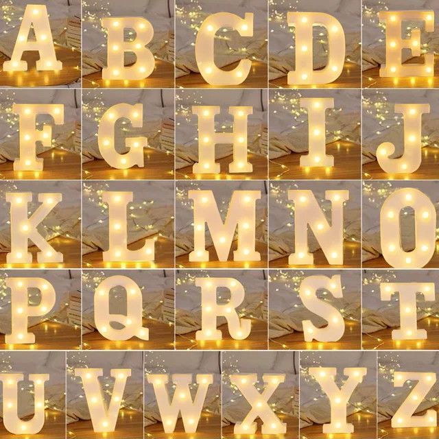 Runtow LED-Buchstabenlicht als dekoratives Nachtlicht für Hochzeiten, Geburtstage und Schlafzimmer - Bild 1