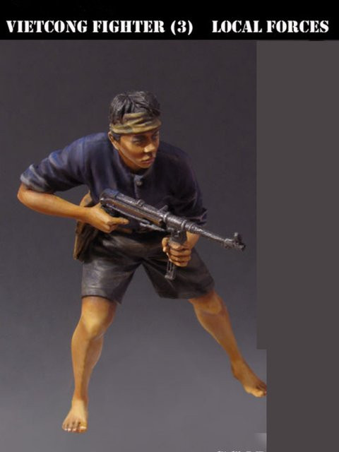 BAANFU Harzfiguren-Modellbausatz Vietnamkrieg lokale Truppen, 1 Person, Maßstab 1:35, unmontierter und unbemalter Bausatz - Bild 1