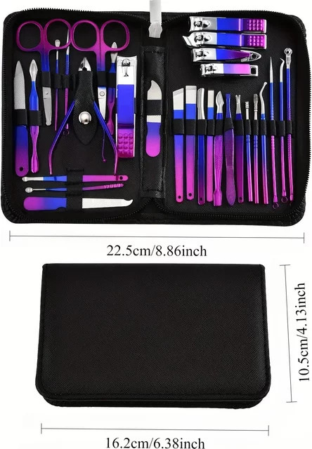 Ouriner Maniküre-Set, 30-teiliges Nagelknipser-Set aus Edelstahl, Unisex - Bild 1