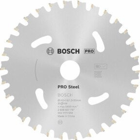 Bosch Kreissägeblatt Standard for Steel für Akkusägen, Durchmesser: 140 mm, Bohrung: 20 mm, 30 Zähne - Bild 3