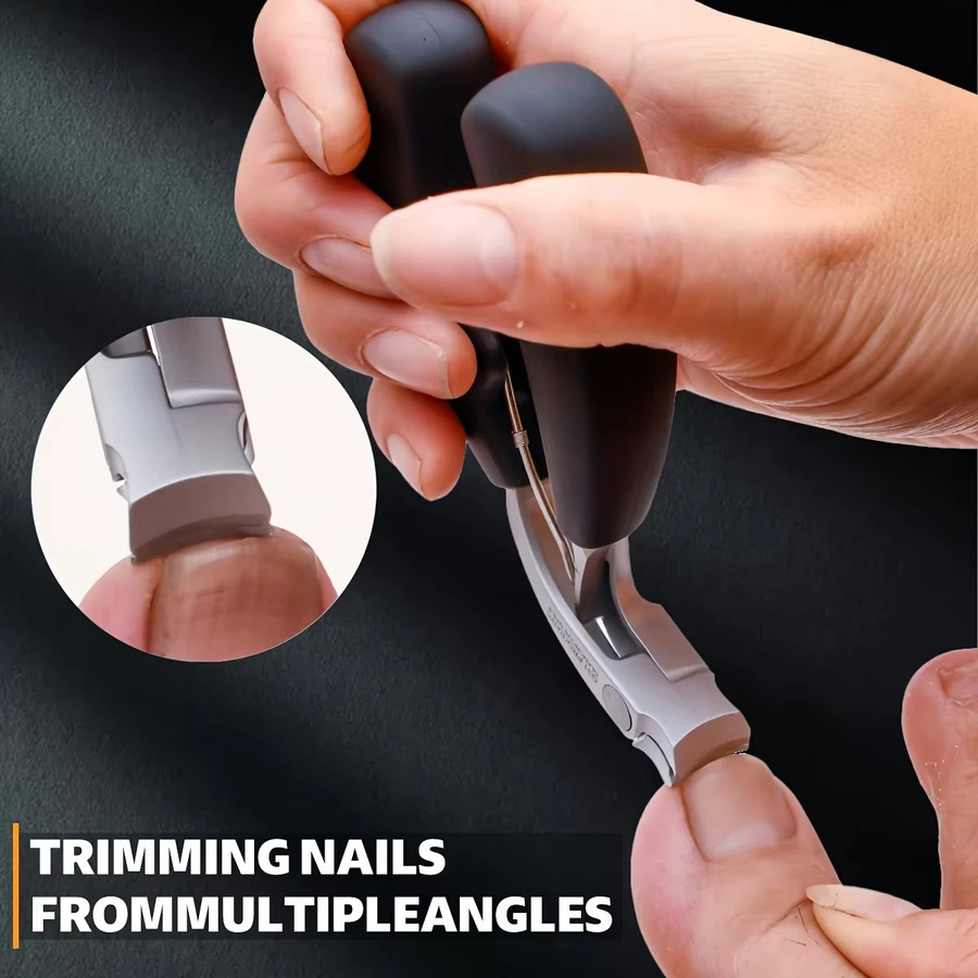 Ouriner Nagelknipser-Set, Edelstahl, schwarz, glänzend, Unisex - Bild 5
