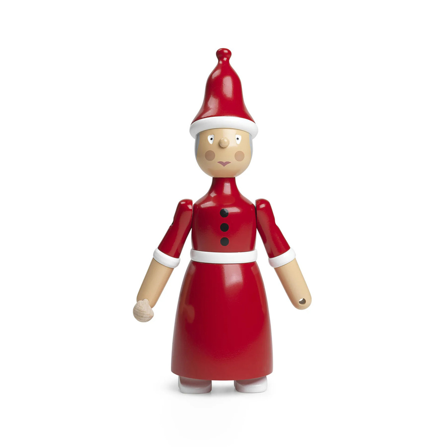 Kay Bojesen Denmark Weihnachtsfrau Dekofigur rot/weiss, Höhe: 19,5 cm - Bild 1