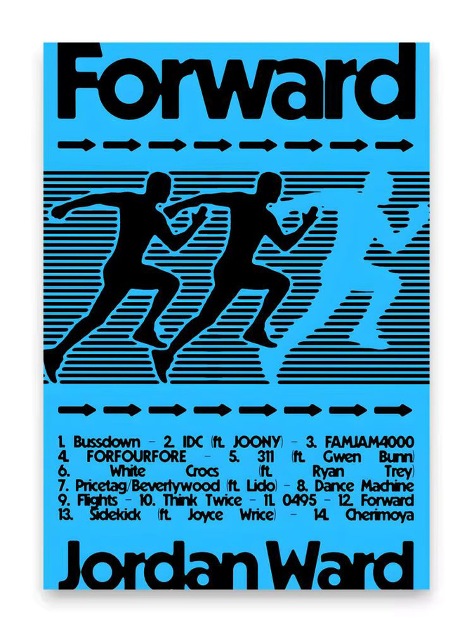 J-Jordan W-Ward Rapper Poster Wandaufkleber Modern Abstract in Weiss und Multicolour, Rechteckig, Breite: 20 cm, Höhe: 15 cm - Bild 5