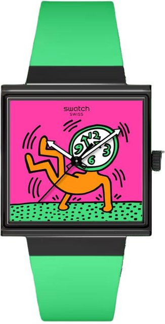 Swatch Armbanduhr, Quarz, Kunststoff, Rosa, Unisex - Bild 1
