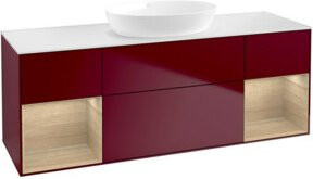 V&B Waschtischunterschrank Finion mit Wandbeleuchtung, Farbe: Weiß, Breite: 160 cm, Tiefe: 50,1 cm, Höhe: 50,1 cm - Bild 1