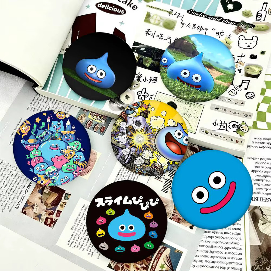 Mesuca Brosche, Rocket Slime, Emaille-Pin, rund - Bild 2