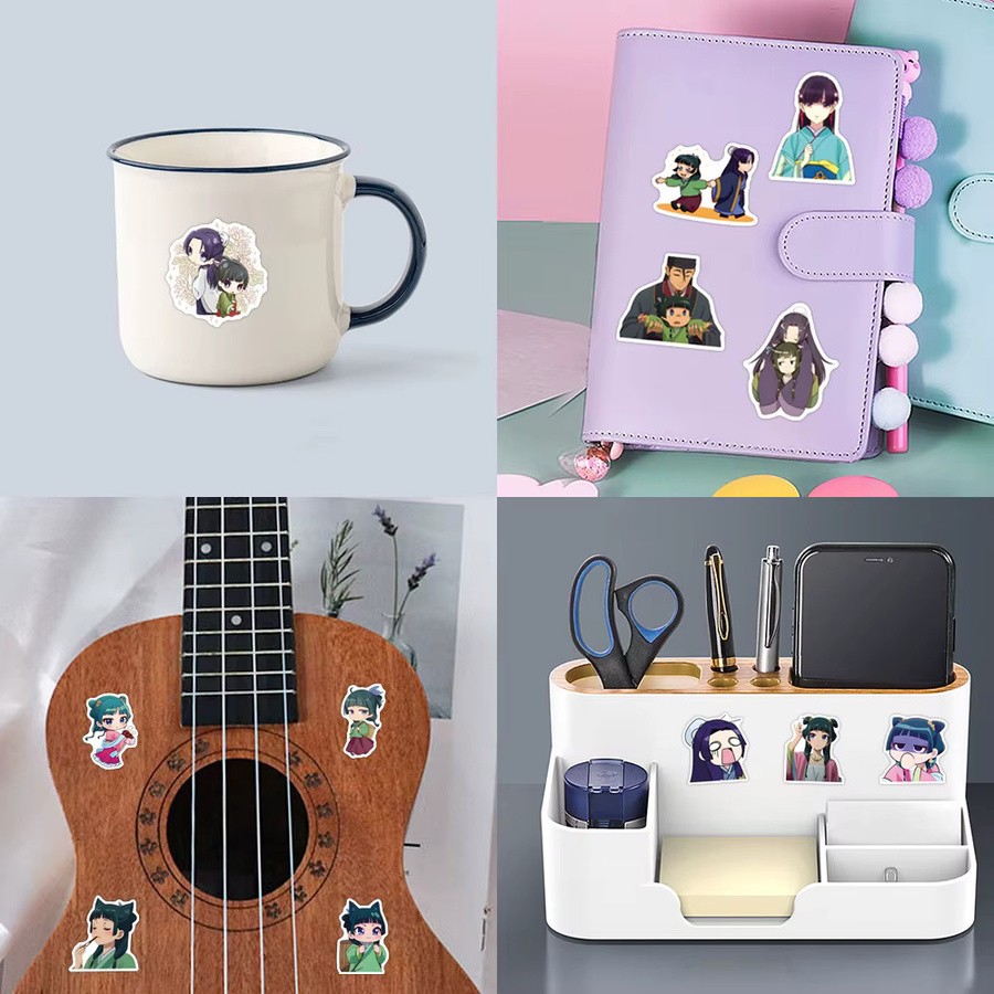 60 Stück Maomao Apothecary Diaries Aufkleber Jinshi DIY Sticker für Scrapbooking und Handy in Multicolour, wasserfeste Aufkleber - Bild 4