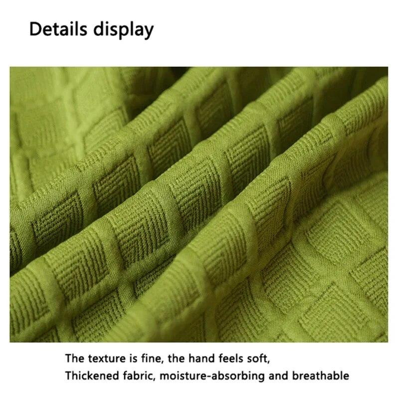 BC-Warm Home Schalen-Stuhlbezug aus Jacquard-Stretch-Material in Grün, elastischer und abnehmbarer Schonbezug für Esszimmerstühle - Bild 1