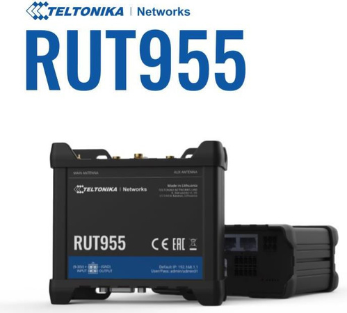Teltonika RUT955T033B0 WLAN Router mit integriertem LTE Modem 150 MB/s