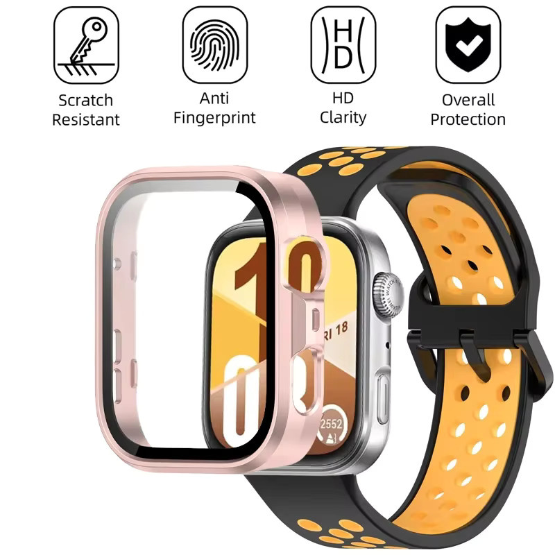Silikonarmband und PC-Hülle für Huawei Watch Fit 4/3 HD, multicolor - Bild 2