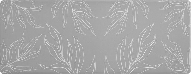 Küchenmatte Culina in Grau mit Blätter-Design, rutschfest und aus Memory-Foam, Breite: 45 cm, Länge: 120 cm - Bild 1