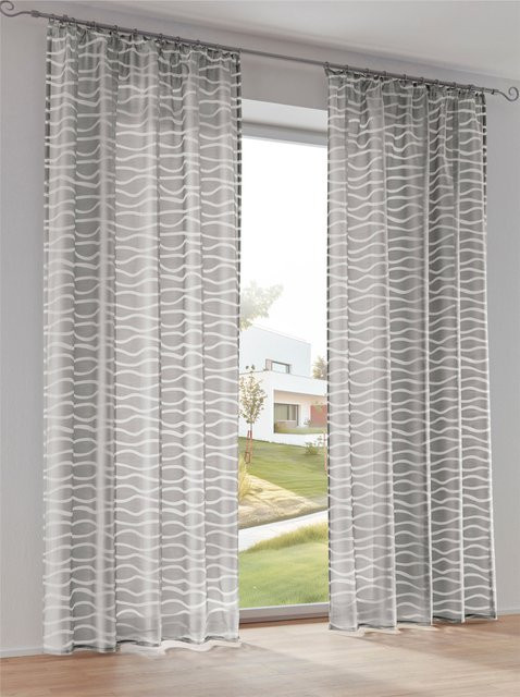 Heine Home Dekostore Fabric Panel in Grau, semi-transparent, 65% Baumwolle und 35% Polyester - Bild 1